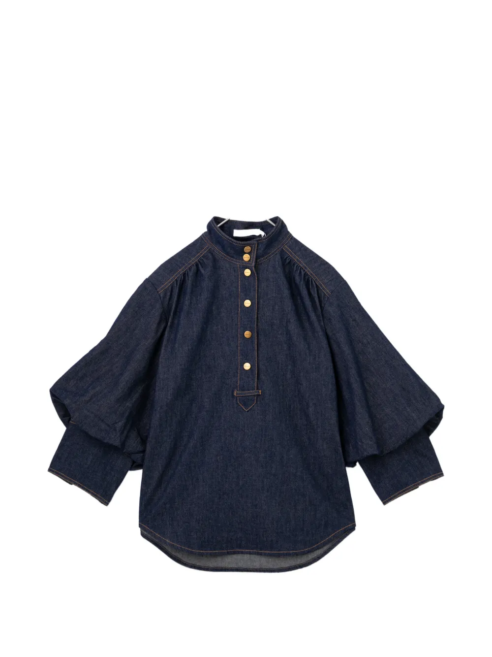 Zimmermann Billow Denim Blouse In 블루