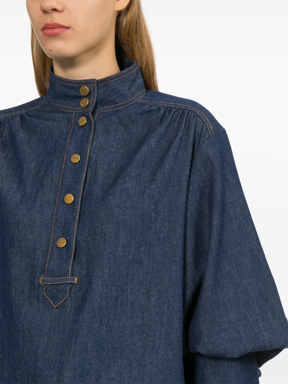 ZIMMERMANN Billow denim blouse Blauw