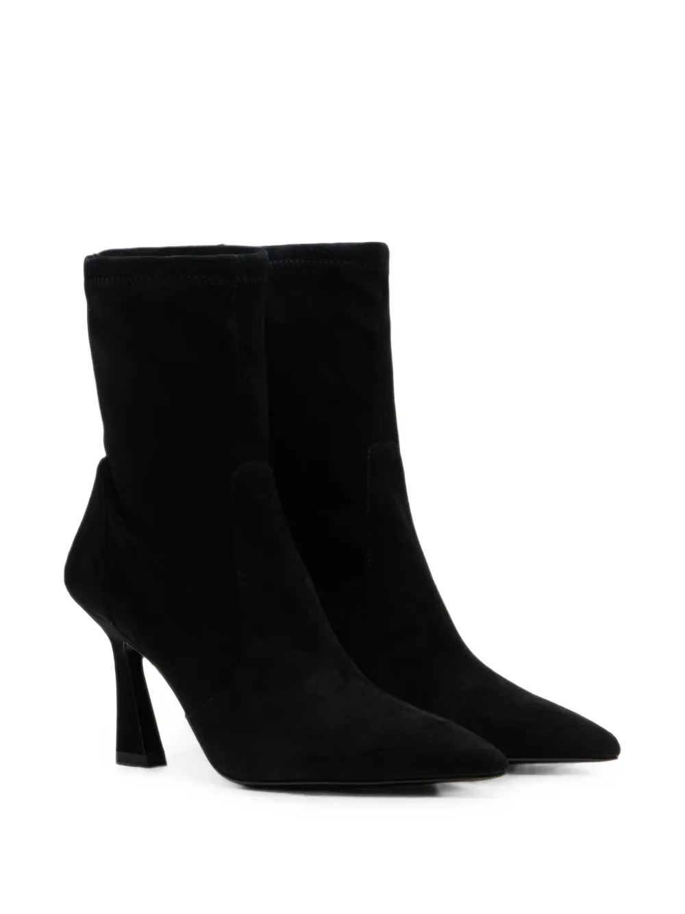 Stuart Weitzman Vinnie sculpturale enkellaarzen Zwart