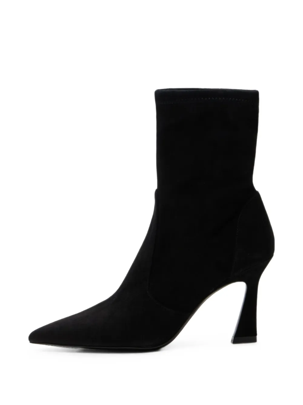 Stuart Weitzman Vinnie sculpturale enkellaarzen Zwart