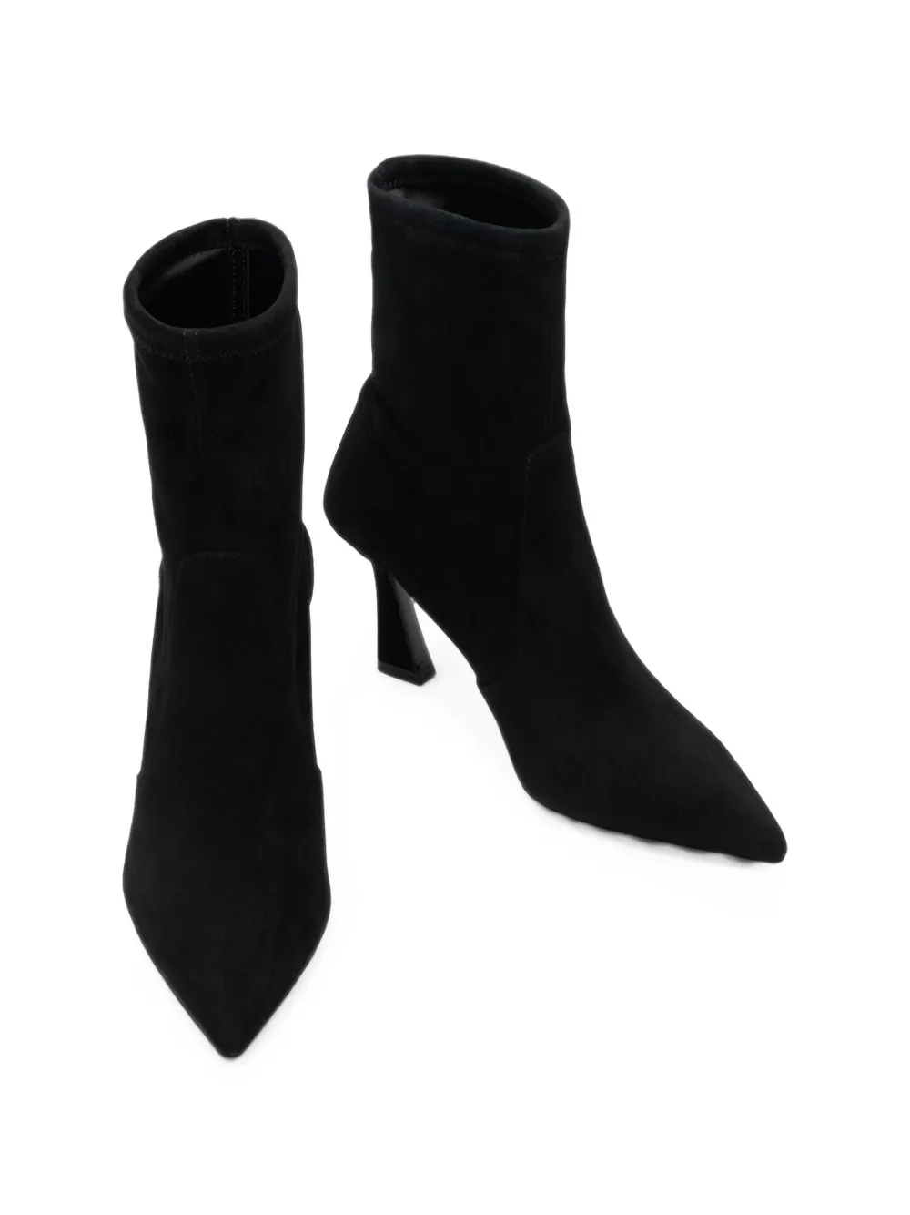 Stuart Weitzman Vinnie sculpturale enkellaarzen Zwart