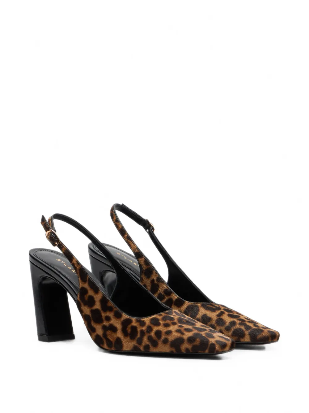 Stuart Weitzman Stassi leopard-print slingback pumps Bruin