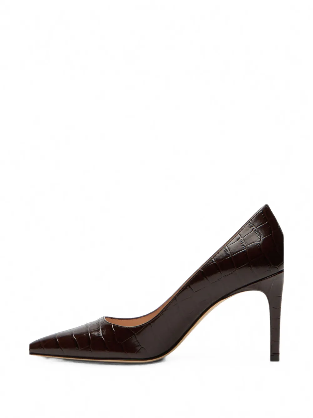 Stuart Weitzman Stuart Power crocodile-effect pumps Bruin