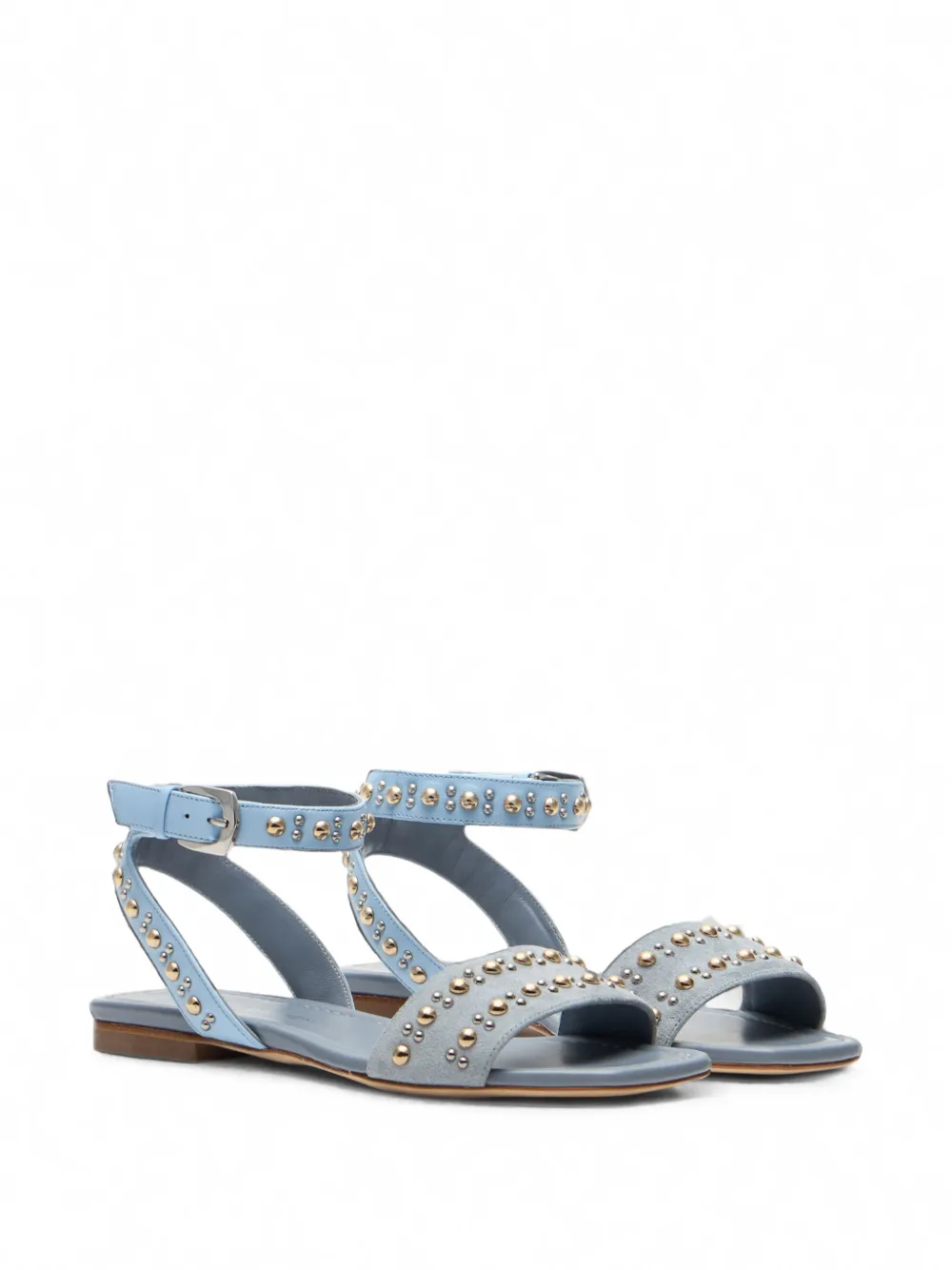 Stuart Weitzman Perry stud-embellished sandals Blauw