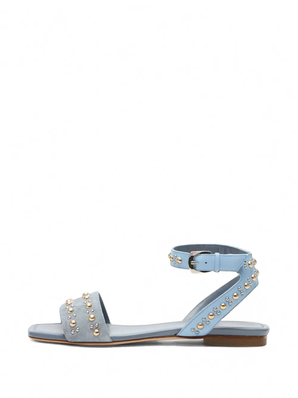 Stuart Weitzman Perry stud-embellished sandals Blauw