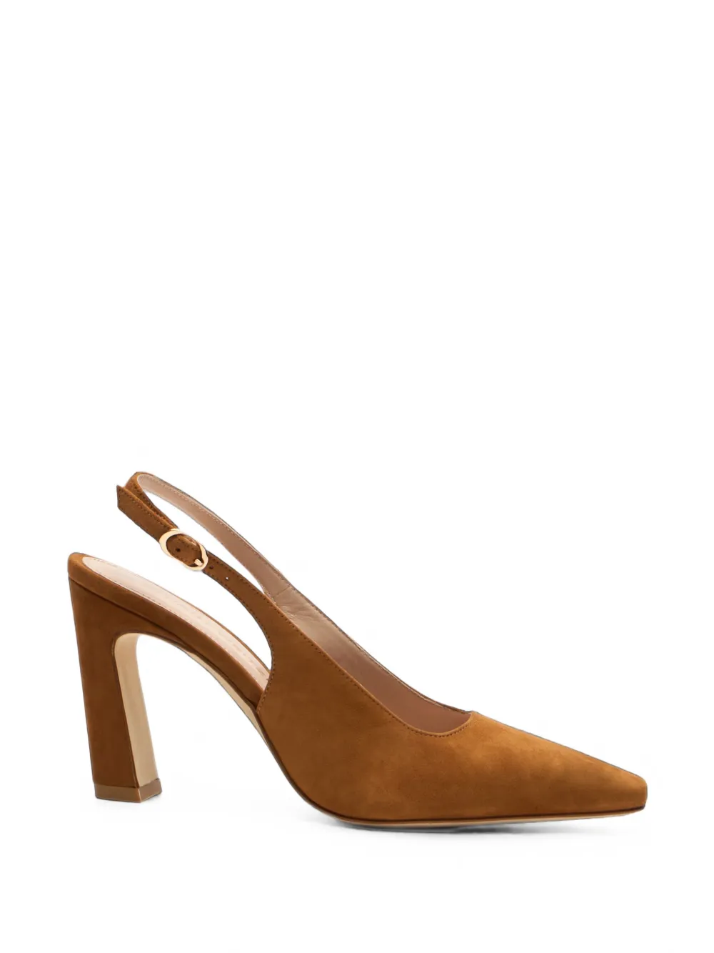 Stuart Weitzman Stassi slingback suede pumps Bruin