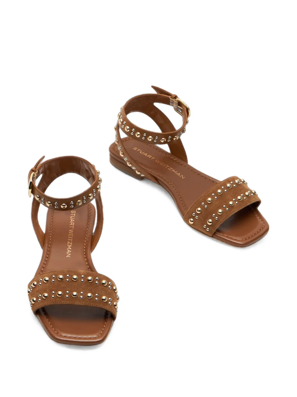 Stuart Weitzman Perry stud-embellished sandals Bruin
