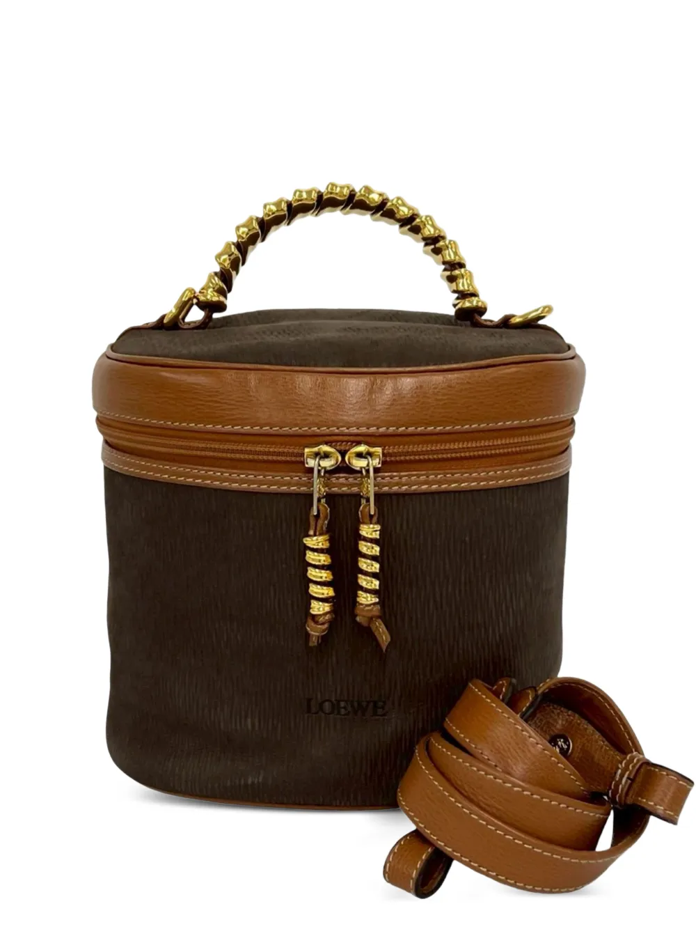 Loewe Pre-Owned Borsa a tracolla Velazquez Twist Vanity Bag in pelle 1990-2000 - Marrone
