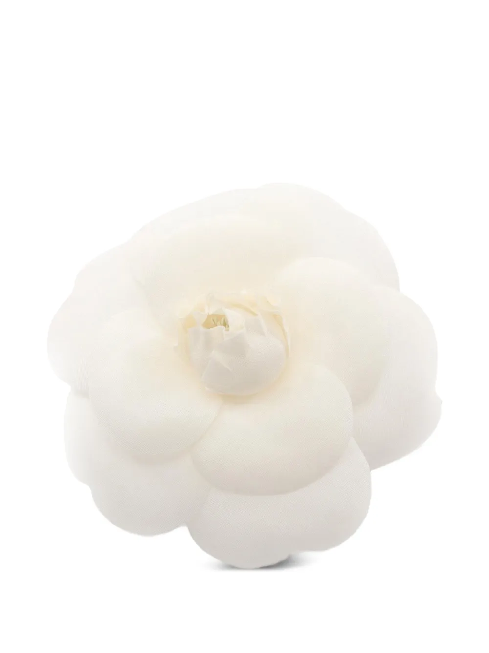 CHANEL Pre-Owned 1970-1980 Canvas Camelia Brooch costume brooch - Bianco