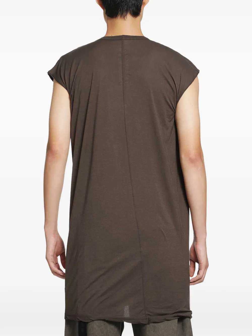 Rick Owens DRKSHDW Dylan T-shirt met kapmouwen Bruin