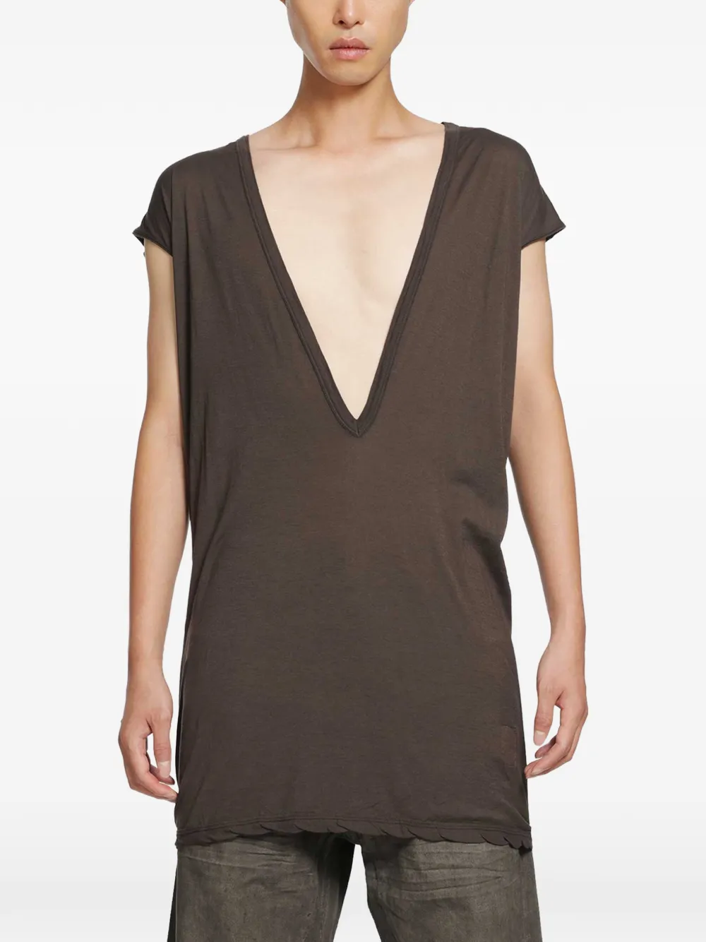 Rick Owens DRKSHDW Dylan cap-sleeve T-shirt - Marrone