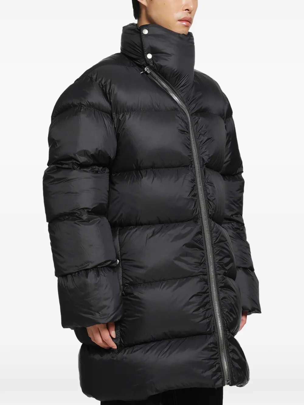 Rick Owens Turtle padded down coat Zwart