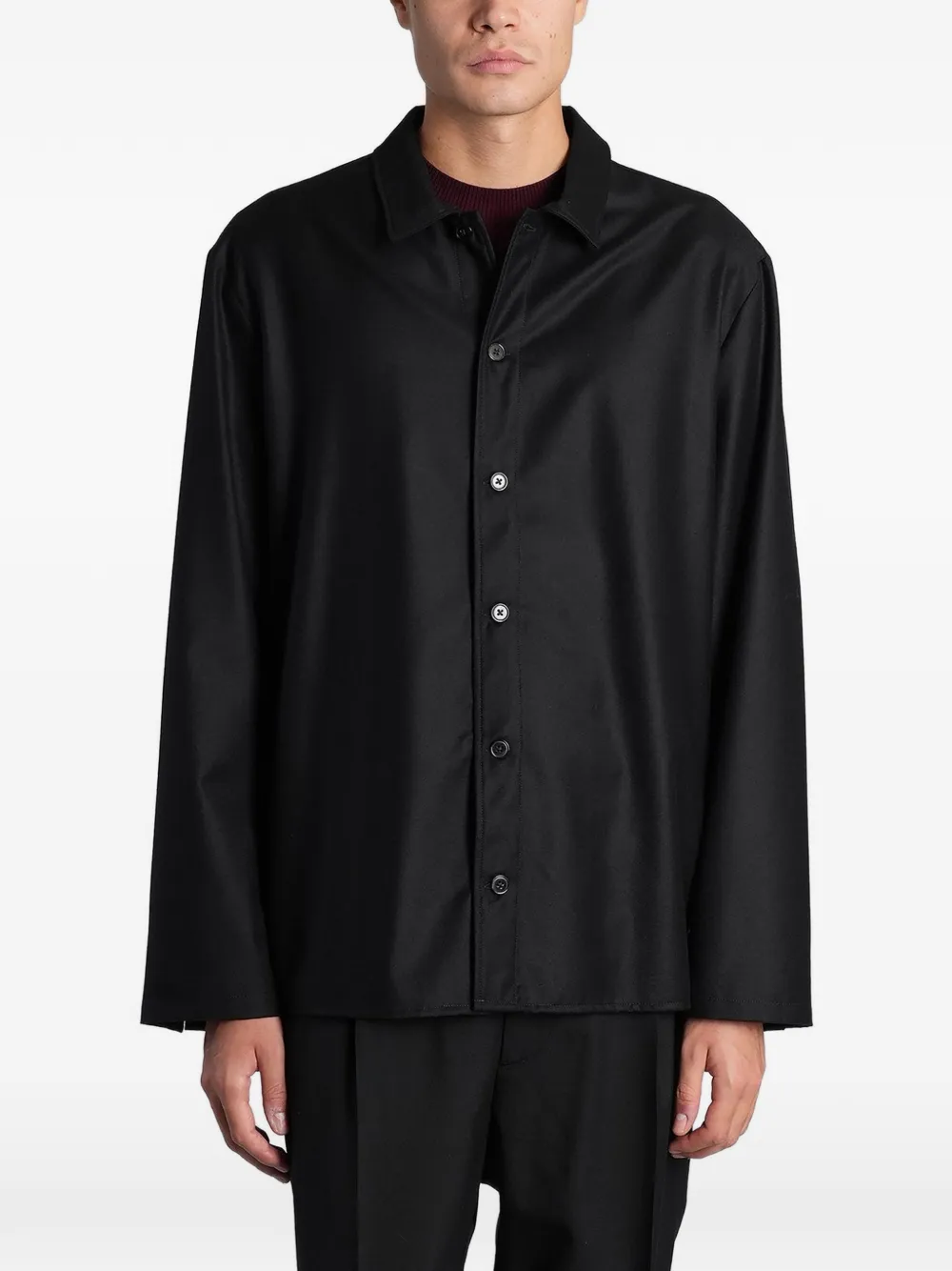 Greyed Luna button-up shirt jacket - Schwarz