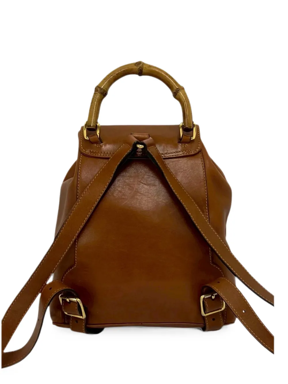 Gucci Pre-Owned 20th Century Calfskin Bamboo backpack - Braun