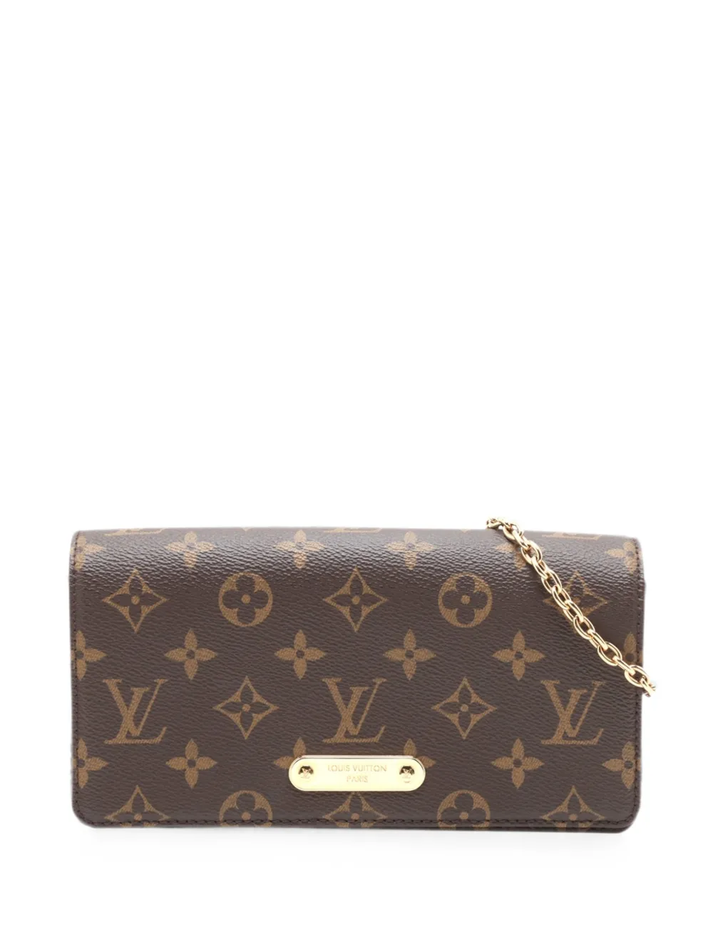 Louis Vuitton Pre-Owned 2021-2026 Monogram Lily Wallet On Chain satchel - Braun