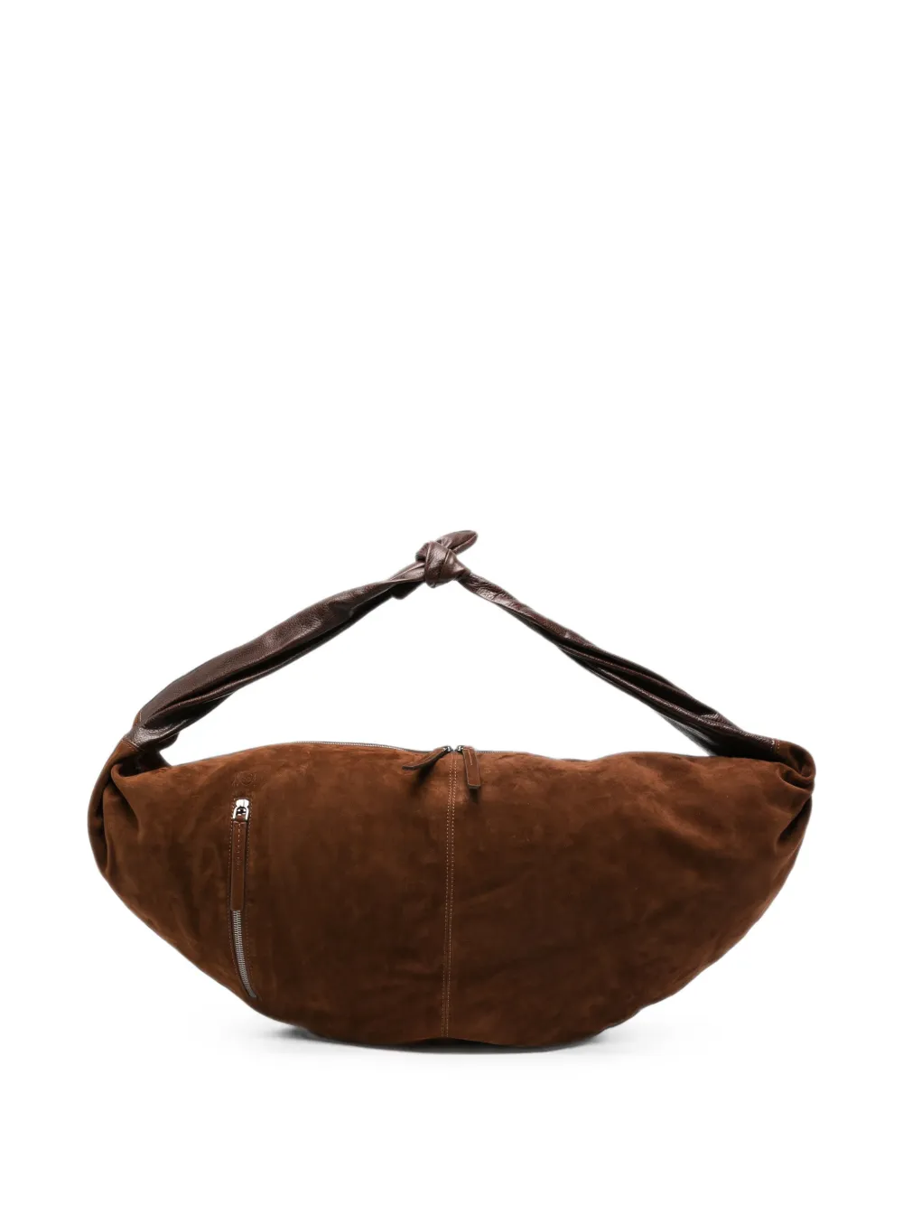 AUTENTICA 504 Borsa a spalla in pelle scamosciata - Marrone
