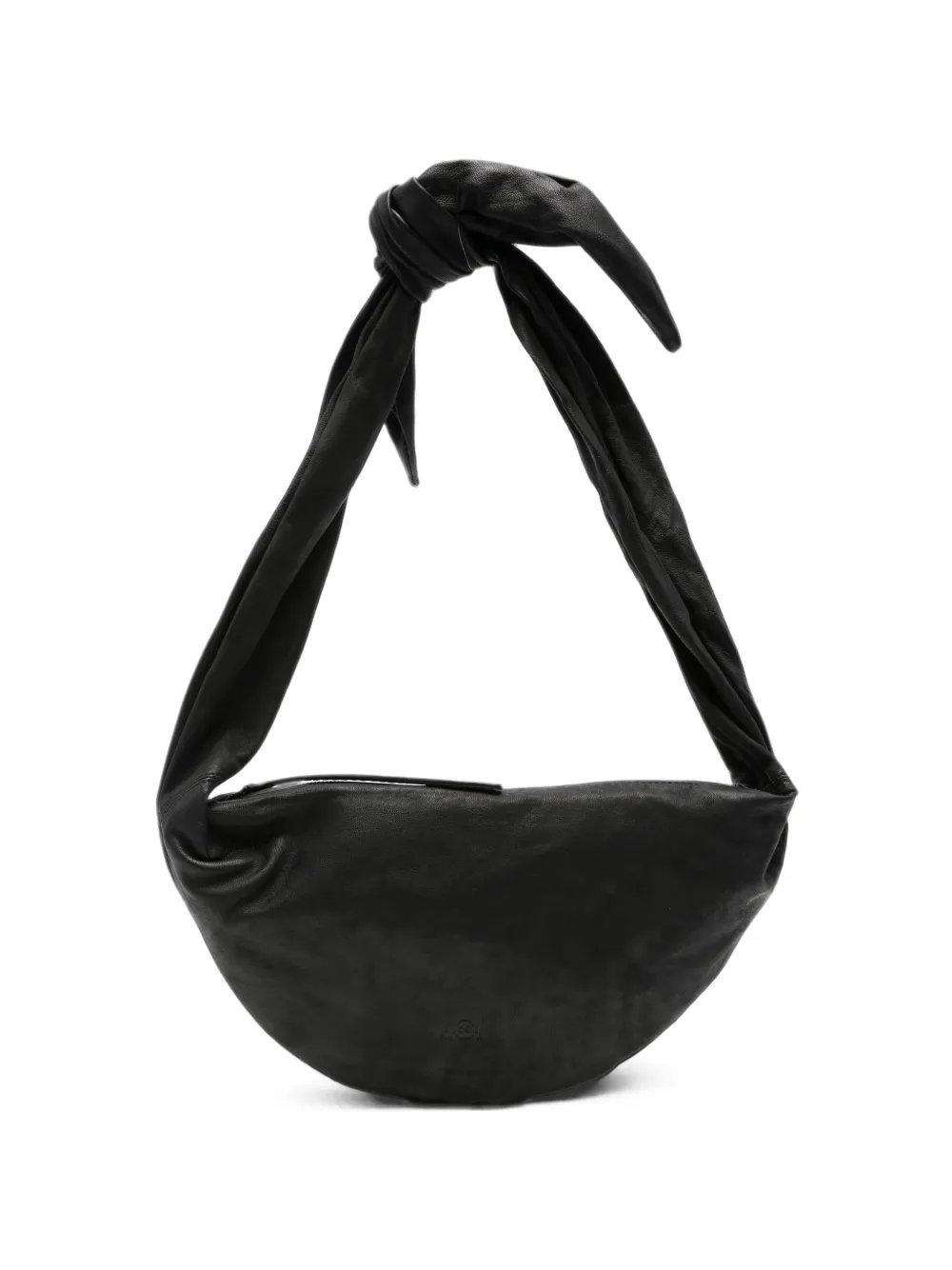 AUTENTICA 504 Adara knotted leather shoulder bag - Nero