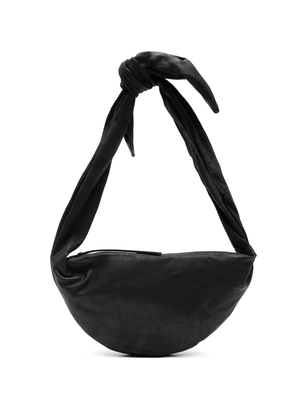 AUTENTICA 504 Adara knotted leather shoulder bag - Nero