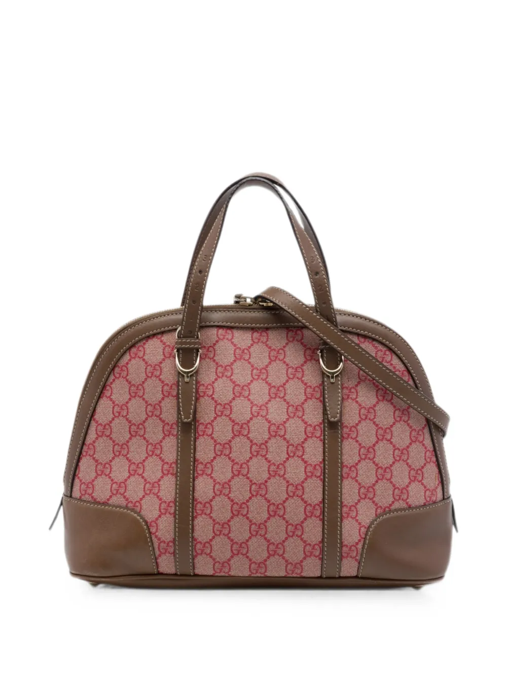 Gucci Pre-Owned 2016-2026 Small GG Supreme Nice Dome satchel - Rosa