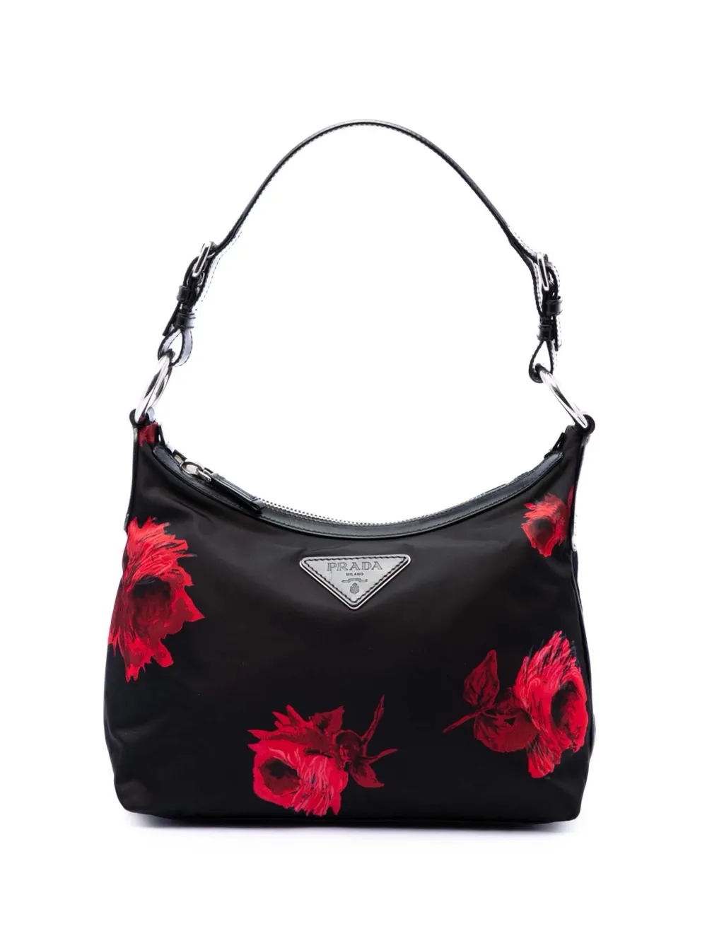 Prada Pre-Owned 2000-2013 Tessuto Stampato Rose shoulder bag - Nero