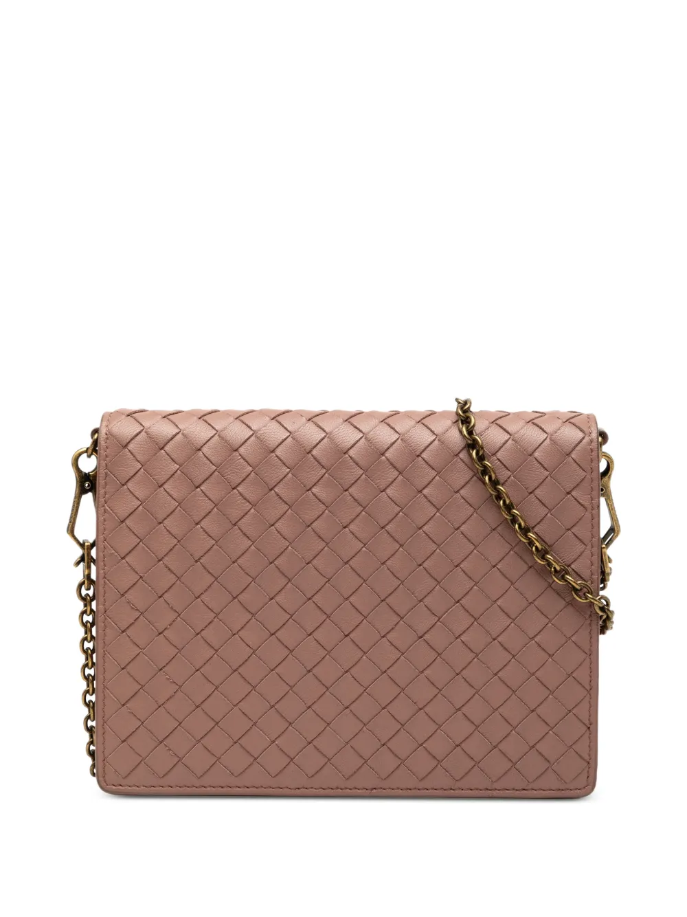 Bottega Veneta Pre-Owned 2012-2026 Nappa Intrecciato Wallet on Chain crossbody bag - Rosa