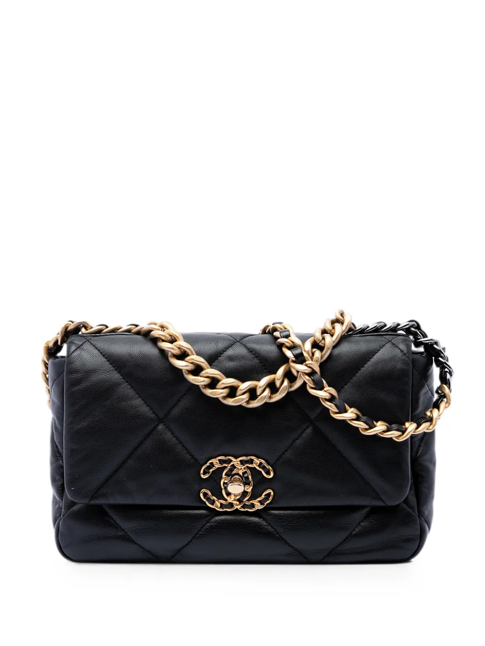 CHANEL Pre-Owned 2020 Medium Lambskin 19 Flap satchel - Schwarz