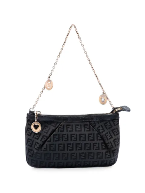 Fendi Pre-Owned 2010-2026 Zucchino Canvas Chain Pochette shoulder bag