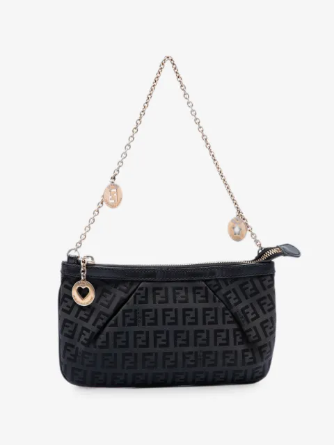 Fendi Pre-Owned 2010-2026 Zucchino Canvas Chain Pochette shoulder bag