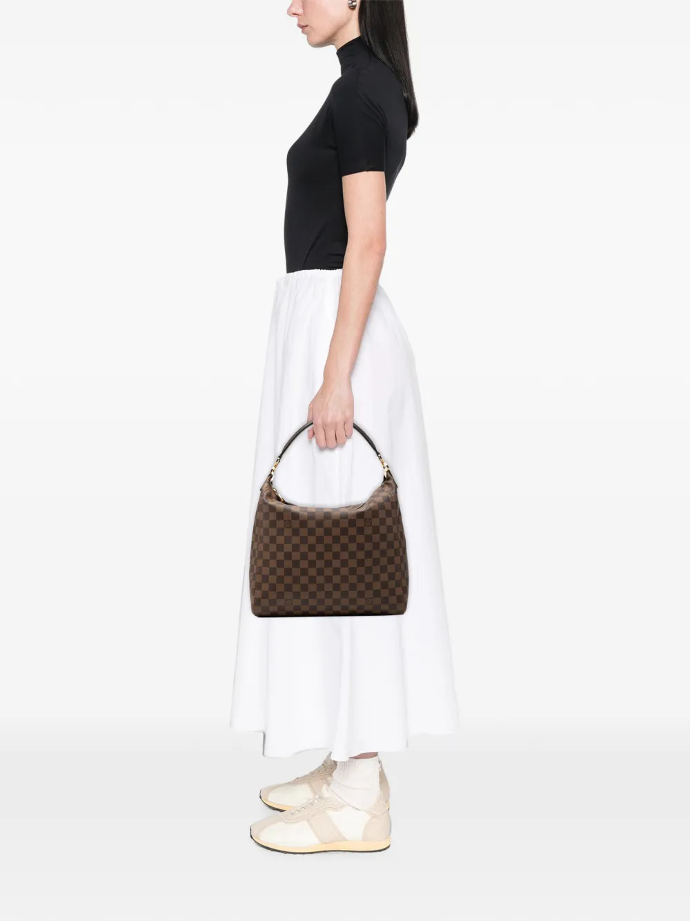 Louis Vuitton Pre-Owned 2012 Damier Ebene Portobello PM shoulder bag - Marrone