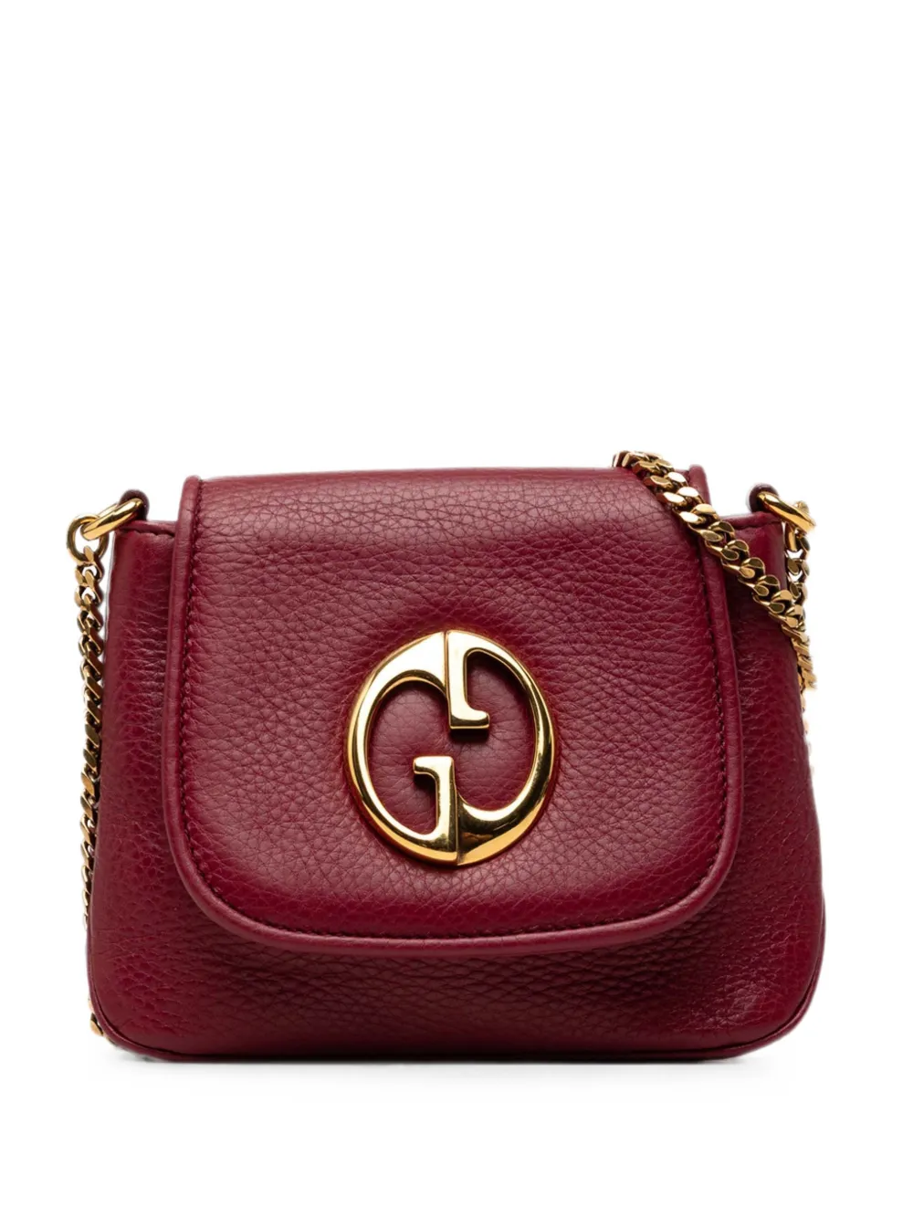 Gucci Pre-Owned 2000-2015 Small Calfskin 1973 Chain crossbody bag - Rot