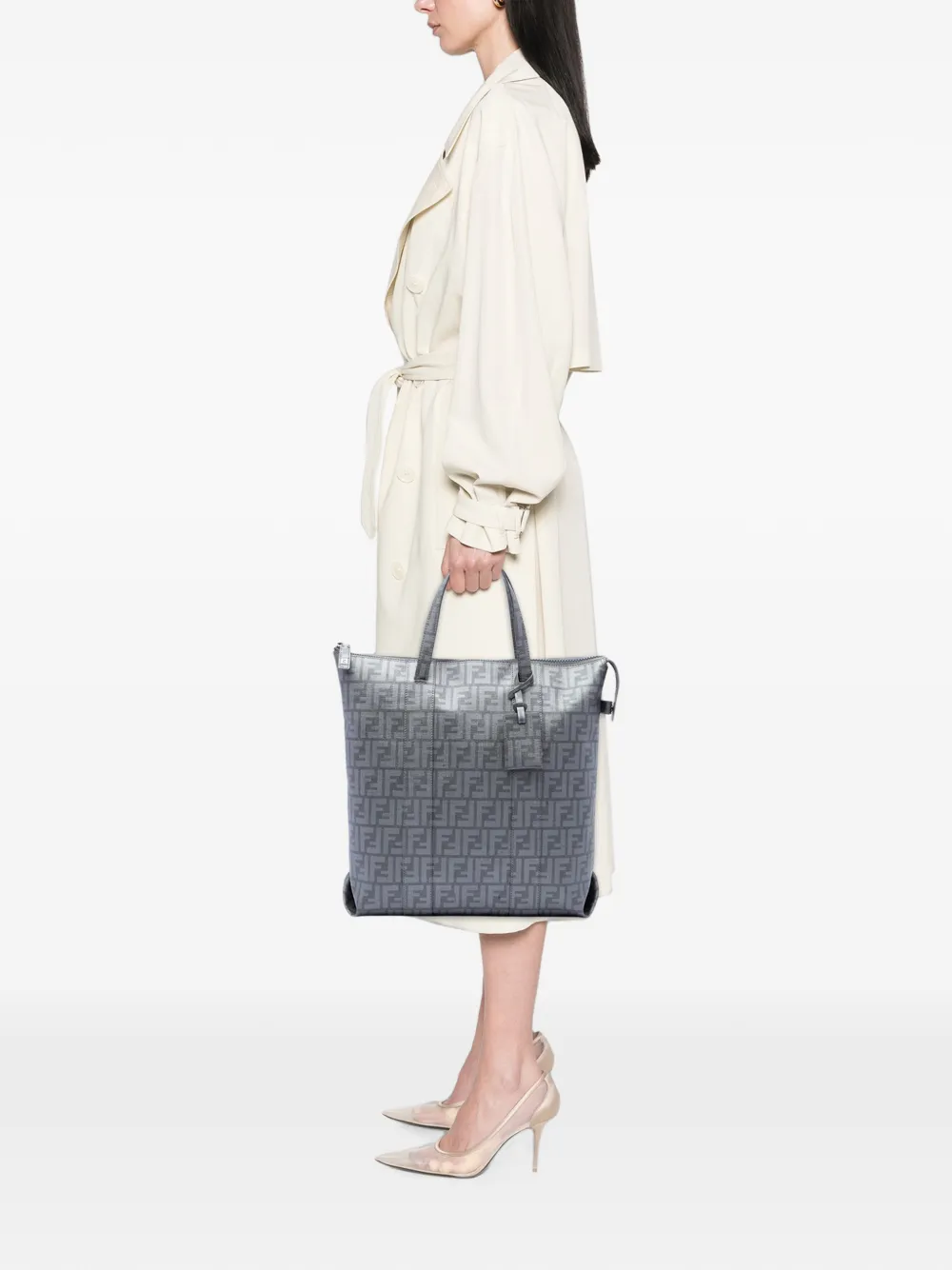 Fendi Pre-Owned 2010-2026 Zucca Spalmati tote bag - Grigio