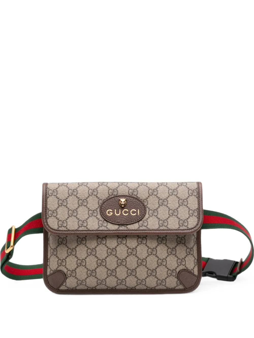 Gucci Pre-Owned 2016-2026 GG Supreme Web Neo Vintage belt bag - Nude