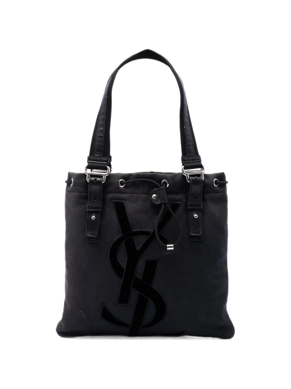 Saint Laurent Pre-Owned 2004 kleiner Kahala Tote Bag aus Denim mit Monogramm - Schwarz