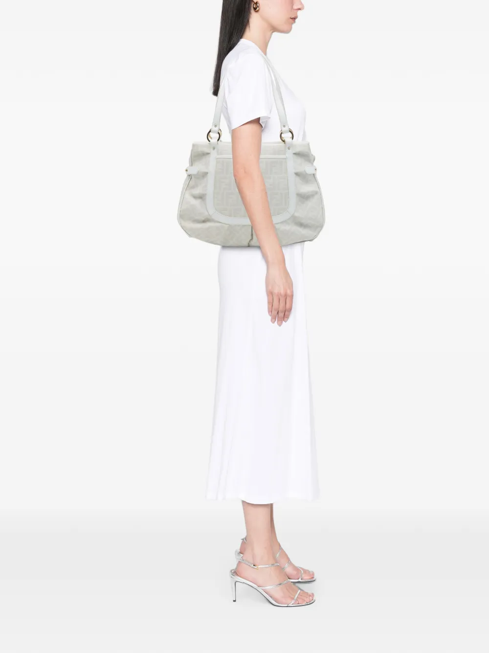 Fendi Pre-Owned 2000-2010 Large Zucca Spalmati Chef Shopper tote bag - Weiß