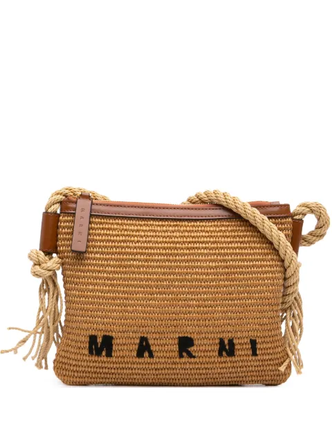 Marni Pre-Owned 2010-2026 Raffia Logo crossbody bag