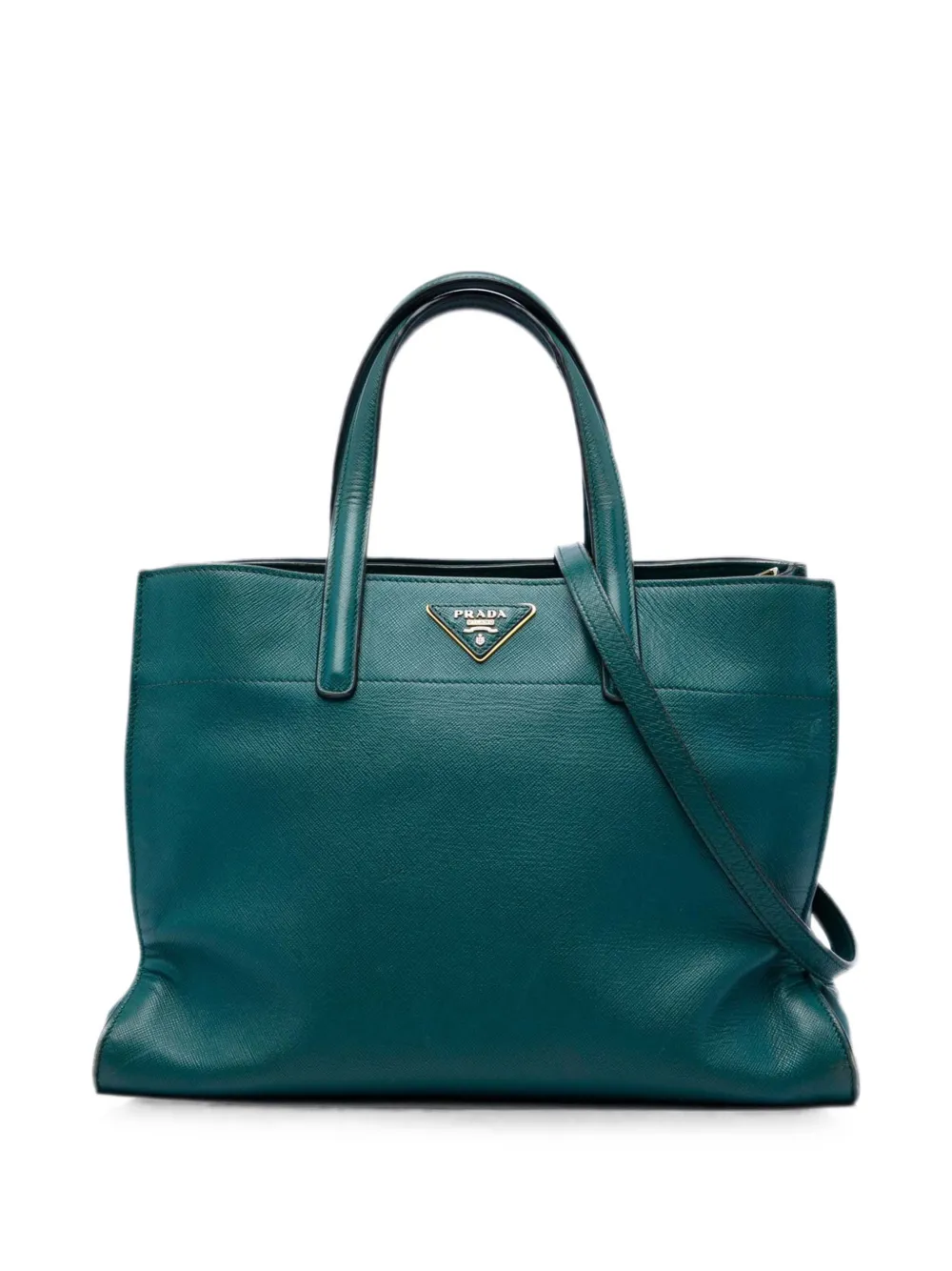 Prada Pre-Owned 2013-2015 Saffiano Soft Triple Pocket Tote satchel - Grün