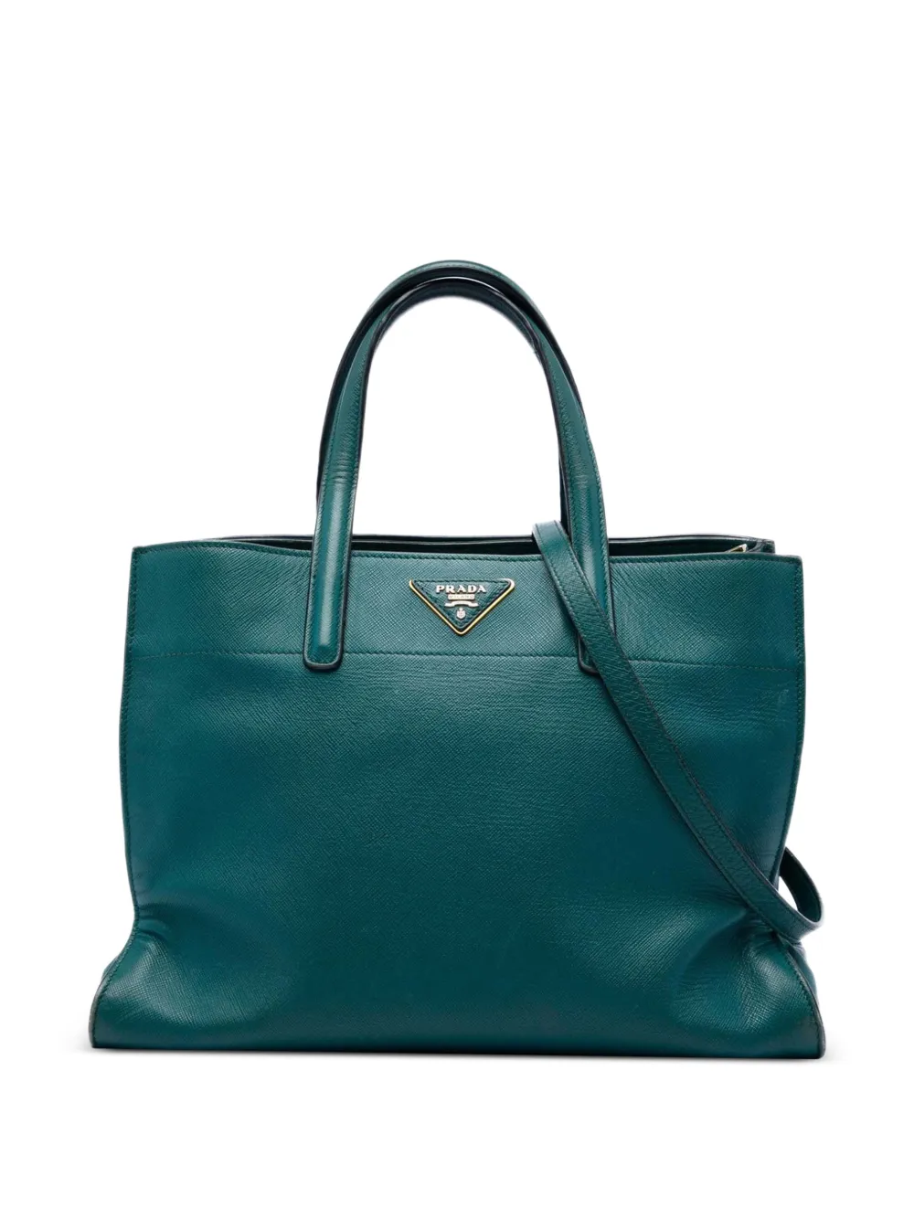 Prada Pre-Owned 2013-2015 Saffiano Soft Triple Pocket Tote satchel - Verde