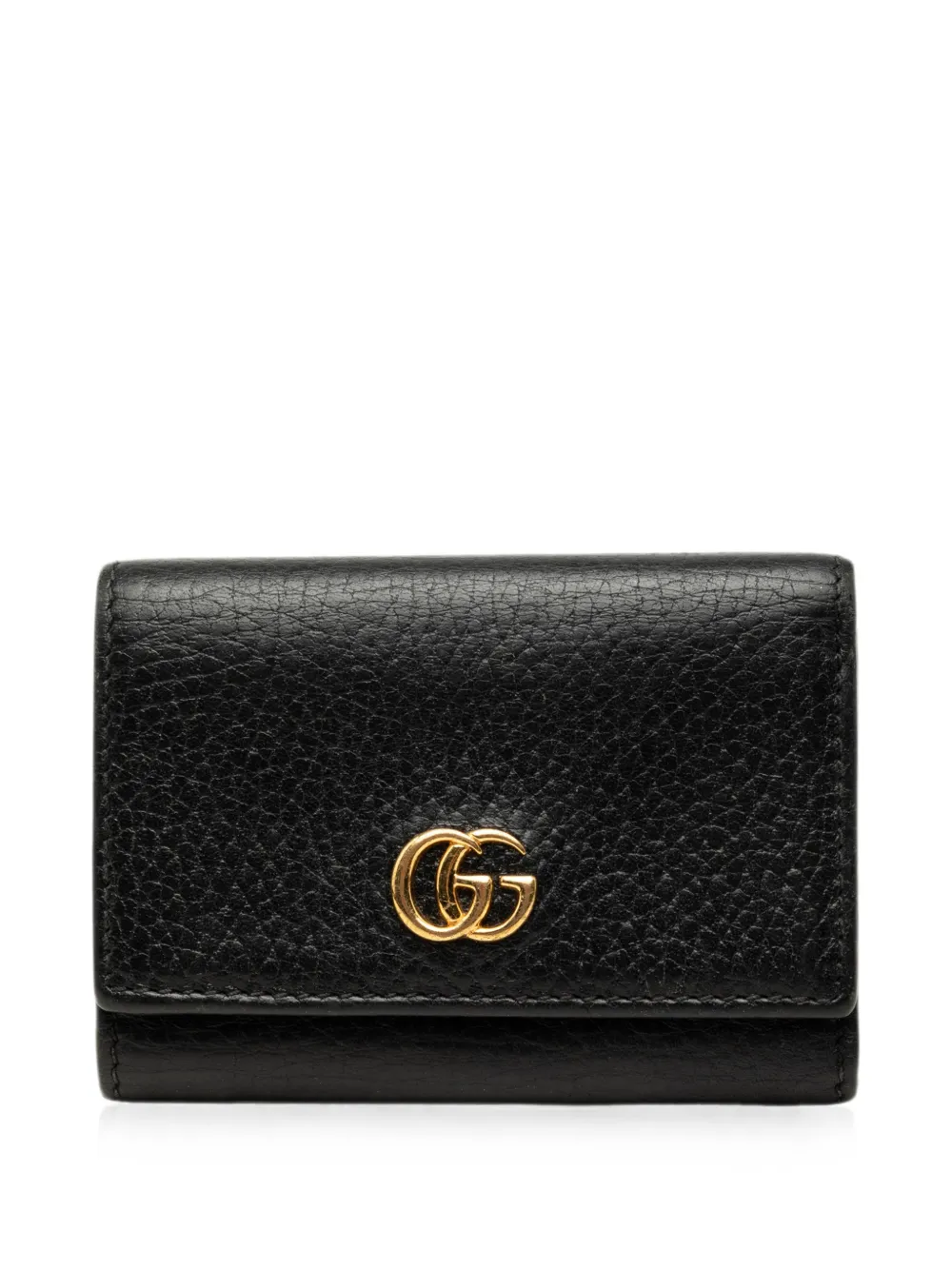 Gucci Pre-Owned 2016-2026 GG Marmont Trifold Compact Wallet small wallets - Nero