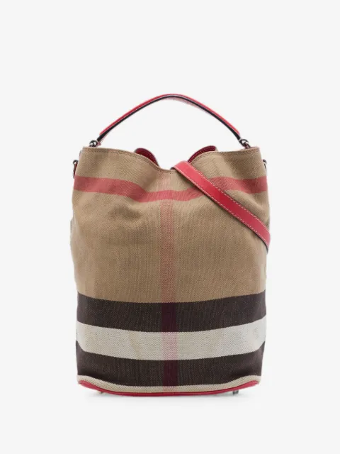 Burberry Pre-Owned bolso bombonera Ashby mediano de lona Mega Check 2000-2017