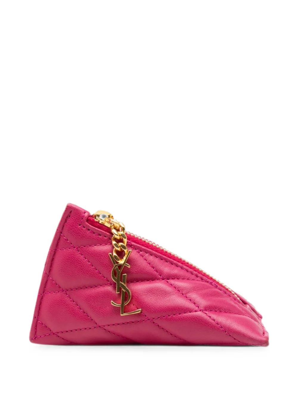 Saint Laurent Pre-Owned 2021 Quilted Lambskin Berlingo Charm coin pouch - Rosa