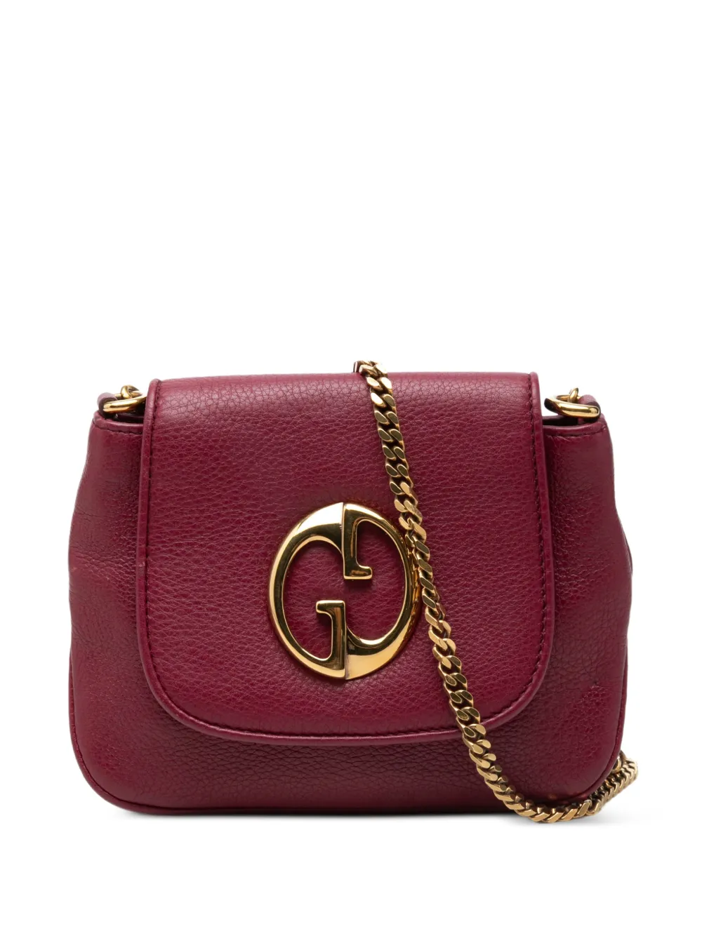 Gucci Pre-Owned 2000-2015 Small Calfskin 1973 Chain crossbody bag - Rosso