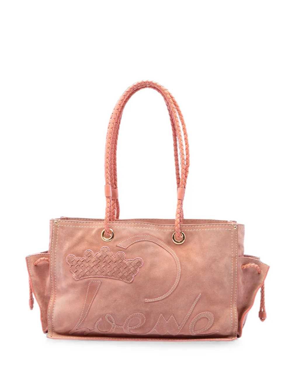 Loewe Pre-Owned 2006 Suede Crown Logo Shopper tote bag - Rosa