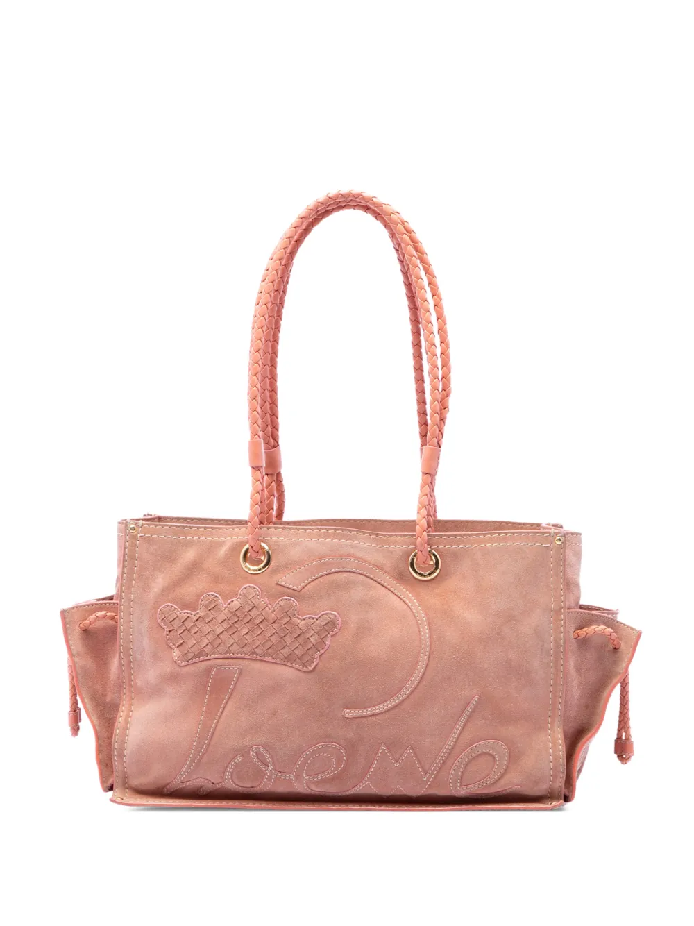 Loewe Pre-Owned 2006 Suede Crown Logo Shopper tote bag - Rosa