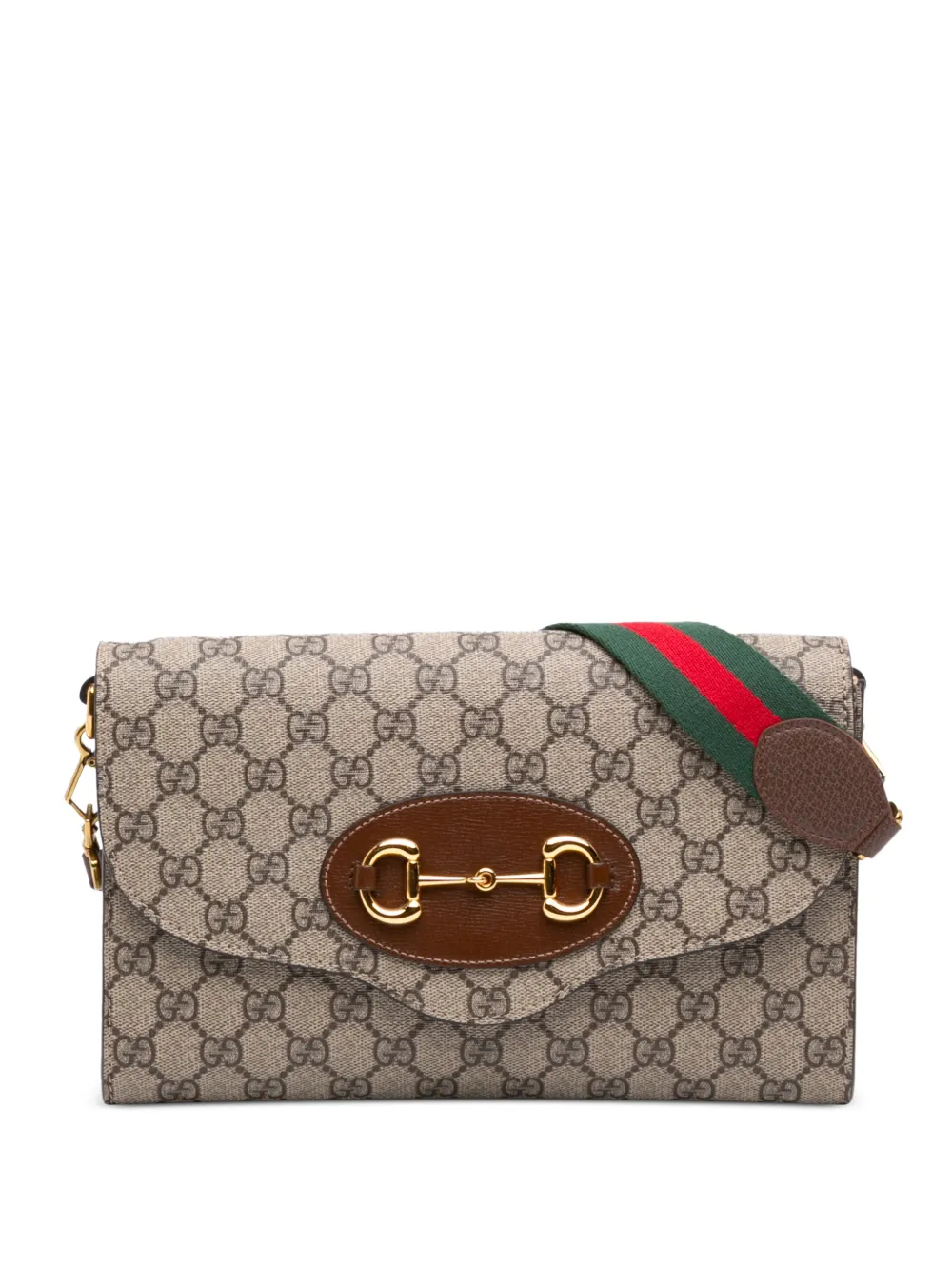 Gucci Pre-Owned 2016-2026 Small GG Supreme Horsebit 1955 satchel - Toni neutri