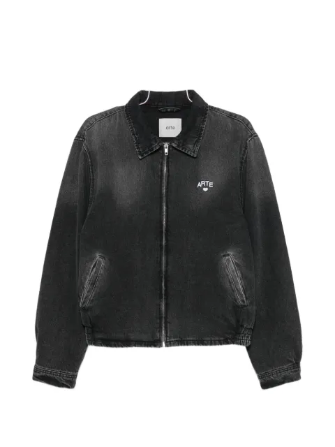 Arte Antwerp logo-embroidered denim jacket
