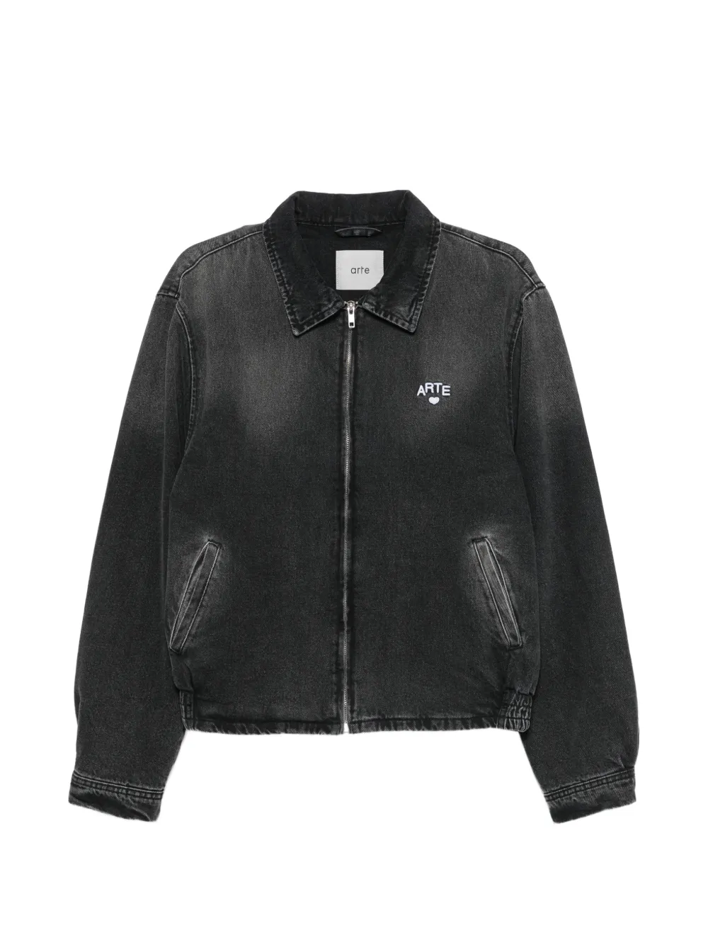 Arte Antwerp logo-embroidered denim jacket - Nero
