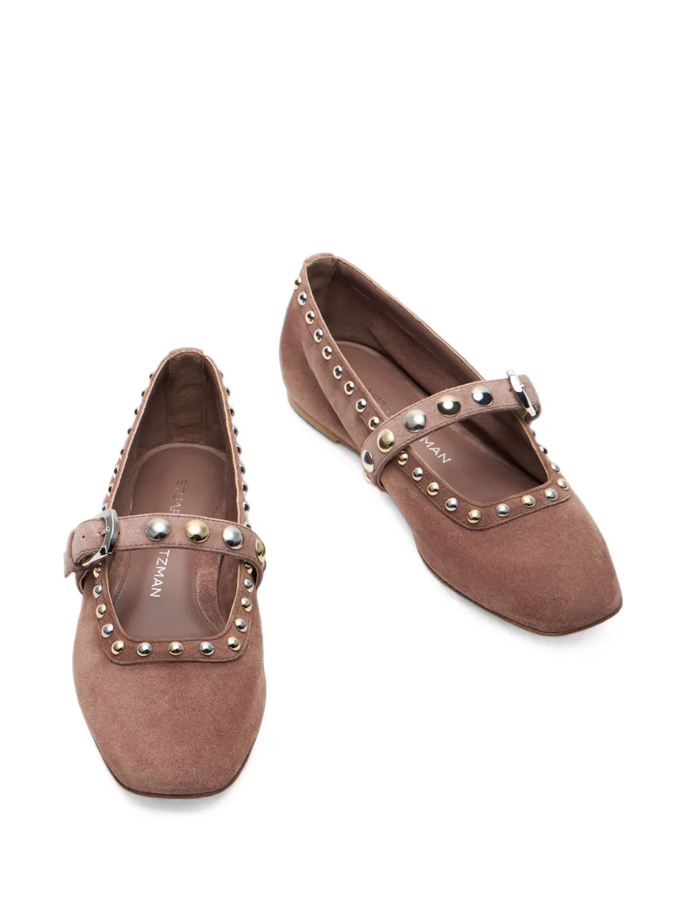 Stuart Weitzman Perry stud-embellished ballet flats Bruin