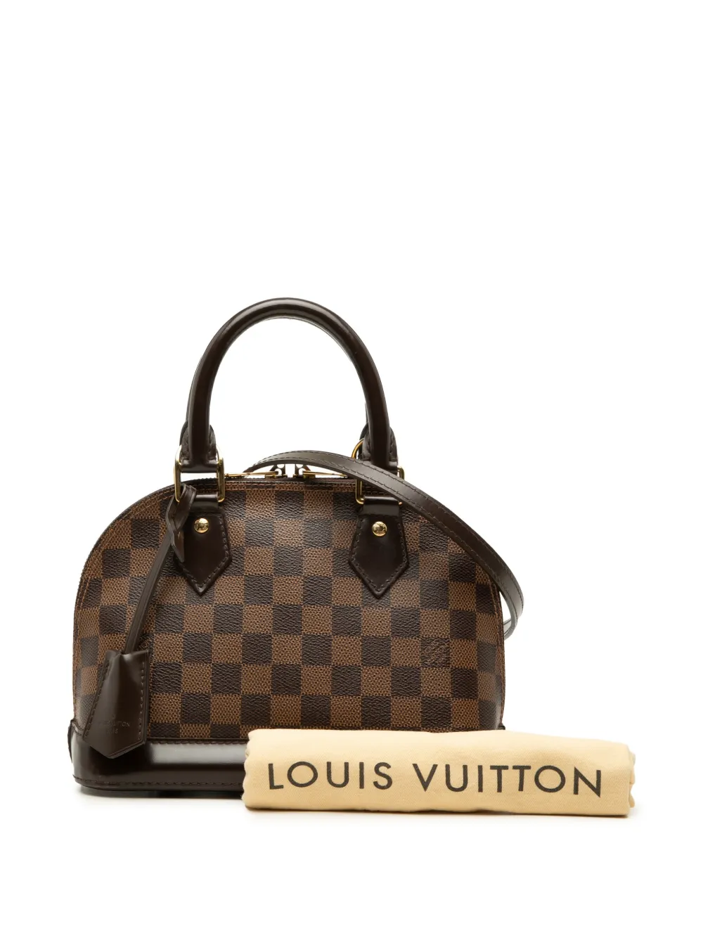 Louis Vuitton Pre-Owned 2014 Damier Ebene Alma BB Satchel | Brown
