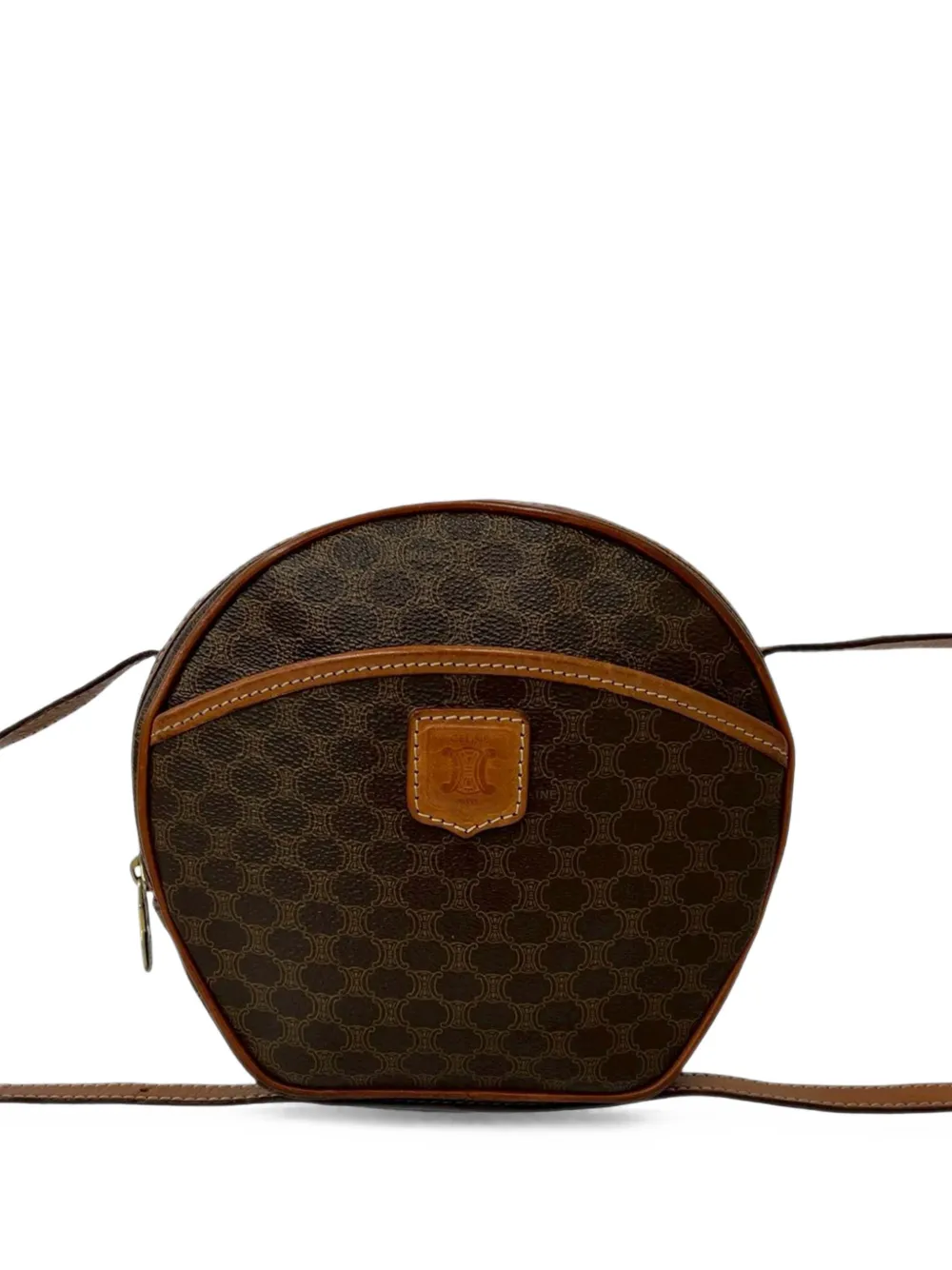 Celine Pre-Owned 2009 Macadam Coated Canvas crossbody bag - Marrone