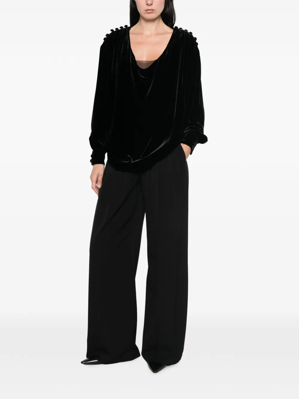 The Row Esteban top Zwart